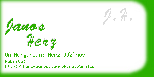 janos herz business card